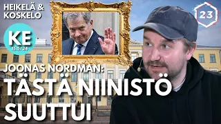 Joonas Nordman: Tästä pilasta Sauli Niinistö suuttui minulle | Heikelä & Koskelo 23 minuuttia | 903