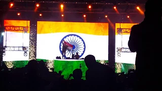 dimitri vegas & like mike sunburn showing Indian Flag