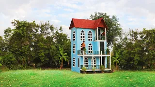 Building The Most Beautiful 3 Story Mud Villa By Ancient Skill