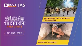 'The Hindu' Newspaper Analysis for 27th Aug 2022 |Current Affairs for Today| UPSC Prelims & IAS Prep