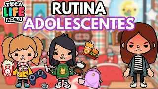 RUTINA de ADOLESCENTES de ANI y ONA en Toca Life World con Ruth