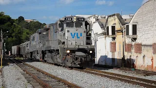 VLI - Train with empty wagons in Perdões on the Rota do Calcário