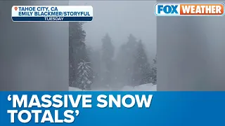 Massive Snow Totals Pile Up In California, Storms Impact Travel