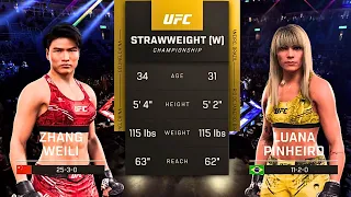 Zhang Weili vs Luana Pinheiro FULL FIGHT | UFC 5 AI Simulation