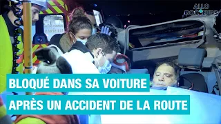 Samu de Marseille : Après un accident de la route, cet homme blessé est coincé dans sa voiture 5/5