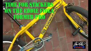 Time to put the sticker the Legend Bike Company Eddie Fiola Former Pro!