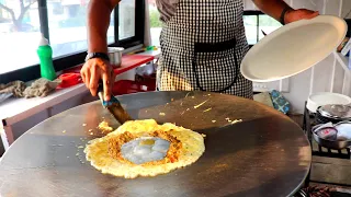 Road Side Randomly Prepared Three Layer Egg Omelette | The Fried Egg Special | Indian Street Food