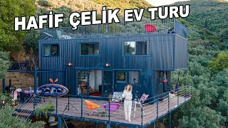 Taşınabilir HAFİF ÇELİK EV Turu 2023 | Tam Müstakil Yaşam Deneyimi