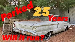 Ford falcon running after 25 years parked sitting