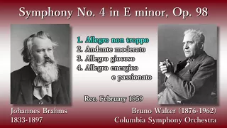 Brahms: Symphony No. 4, Walter & ColumbiaSO (1959) ブラームス 交響曲第4番 ワルター