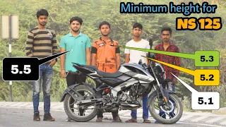 Minimum Height Required For Pulsar NS 125 Bs6 |  NS seat height | Must Watch Before You Buy
