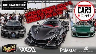 HYPERCAR MADNESS! APOLLO IE, CHIRON PUR SPORT, CHIRON, CARRERA GT, F40 - South OC Cars and Coffee.
