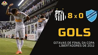 Santos 8 x 0 Bolívar – Gols – Oitavas de Final da Copa Libertadores de 2012