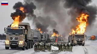 Today! Russian Troops Surrender After Ukraine Destroys 450 Tons of Russian Ammunition Convoy