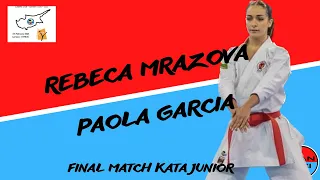 Rebeca Mrazova vs Paola Garcia - Final Kata Junior - European Karate Championship 2023