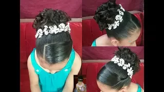 PEINADO PARA NIÑAS/ RECOGIDO ELEGANTE/ FÁCIL Y BONITO/ TRENZAS NMBA