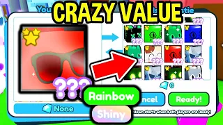 What Do People Trade for a SHINY RAINBOW HUGE PARTY CROWNED DUCKY in Pet Simulator X