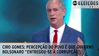Ciro Gomes afirma que a percepção do povo é que o governo de Bolsonaro "Entregou-se à corrupção"