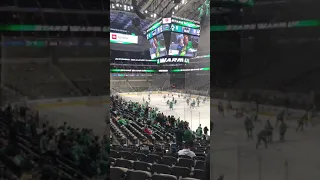 Dallas Stars Warming Up Live at the American Airline Center