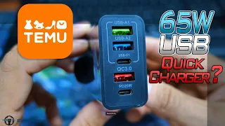 TEMU Best Selling USB Quick Charger at 65Watts? (close look from inside)