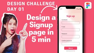 Daily UI Design challenge / Day 01 / Signup page #figmatutorial #figma #figmadesign