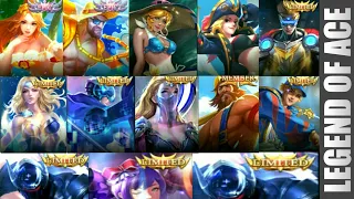 LEGEND OF ACE | All Heroes and Skins Overview