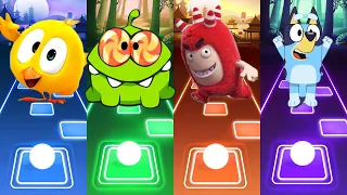 Where's Chicky vs Oddbods vs Om Nom vs Bluey | Tiles hop