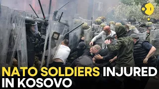 Violent clashes erupt between Serbian protesters & NATO forces in Kosovo | Kosovo-Serbia tensions