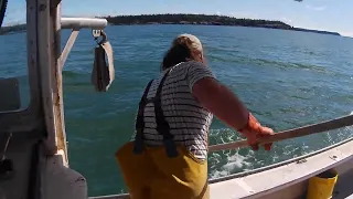 lobster fishing off the coast of maine