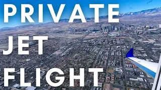 Las Vegas to San Diego Private Jet Realistic Flight | Cessna Citation Longitude | MSFS 2020