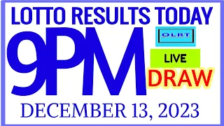Lotto Results Today 9pm DRAW December 13, 2023 swertres results