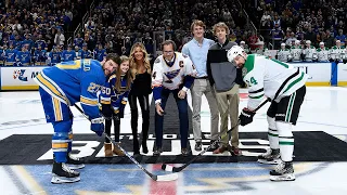 Pronger drops the puck on night Blues announce jersey retirement