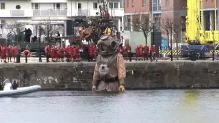 Royal de Luxe.Sea Odyssey Giants Liverpool The Diver from the Titanic..