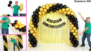 BIRTHDAY decoration ideas at home 🤩 how to decorate balloons for birthday 😍 balloon arch tutorial