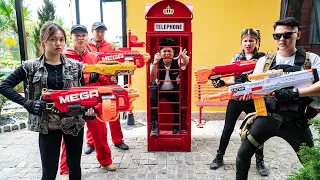 LTT Game Nerf War : Warriors SEAL X Nerf Guns Fight Crime Group Mr Zero Crazy Side By Side Couple