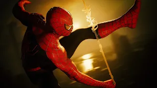 Marvel's Spider-Man 2 Sunset Swinging In The Raimi Suit