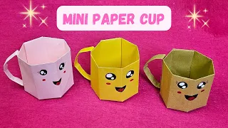 DIY MINI PAPER CUP / Easy origami paper cup / Origami