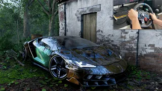 Rebuilding Lamborghini Centenario LP770 (1175HP) - Forza Horizon 5 | Logitech G29 4K gameplay