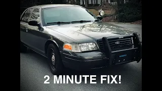 Ford Crown Vic. Blend door actuator adjustment in 2 minutes!!! No need to remove airbag!