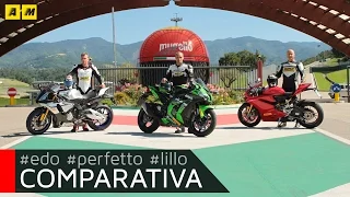 Kawasaki ZX-10R Ninja 2016 vs Yamaha YZF-R1M vs Ducati Panigale 1299S [ENGLISH SUB]