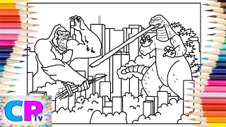 Godzilla vs. Kong Coloring Pages/Two Giants Facing Each Other/Mendum - Beyond/feat. Omri/NCS Release