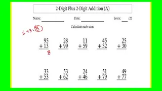 Class 2 Maths Addition (Complete Chapter),1 digit number