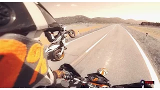 KTM supermoto riding 690SMC and SMC-R full HD
