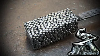 Damascus steel from bearing balls.