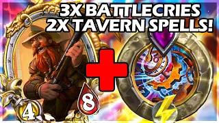 Trigger Tavern SPELLS 2 TIMES, BATTLECRIES 3 TIMES! | Hearthstone Battlegrounds