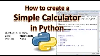 How create simple calculator in Python