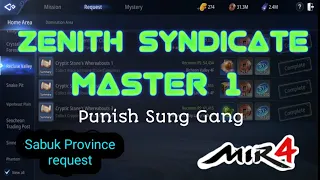 SENITH SYNDICATE MASTER 1 || Punish Sung Gang || mir4