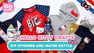 DIY Stickers and Water Bottle with Hello Kitty x Team USA Collection | Hello Kitty Crafts