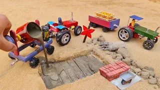 Top diy tractor making mini train | how to make cow shed | house of animals |horse house – cow shed