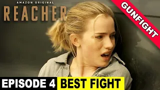 Reacher Episode 4 BEST FIGHT SCENE - Gun FIGHT